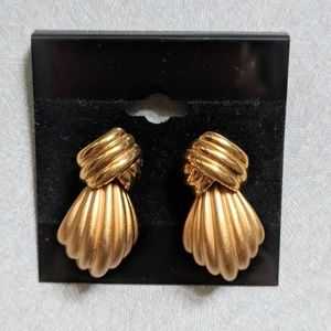 Vintage Monet Gold Earrings